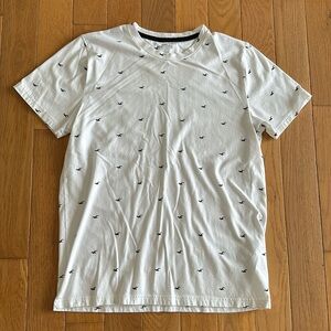 Hollister White/Black Bird Shirt